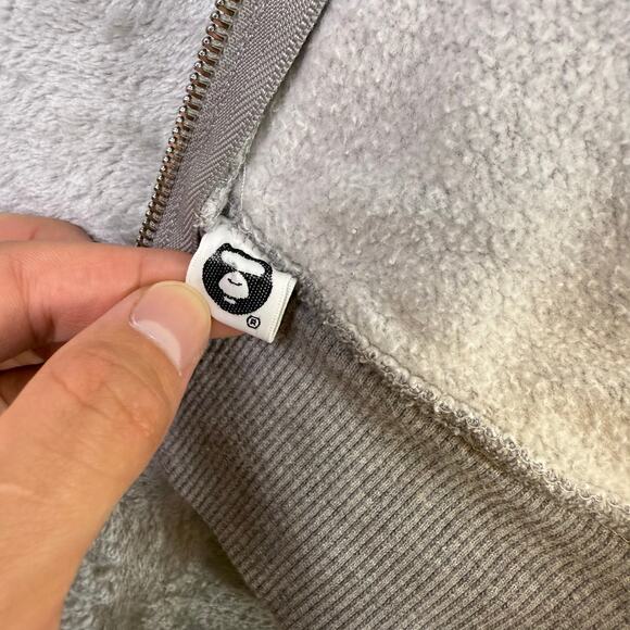 Aape by A Bathing Ape Logo Badge Full Zip Hoodie Men's Large - Picture 8 of 12